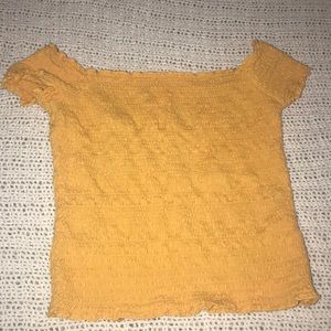 Hollister Gold Wide Neck Top